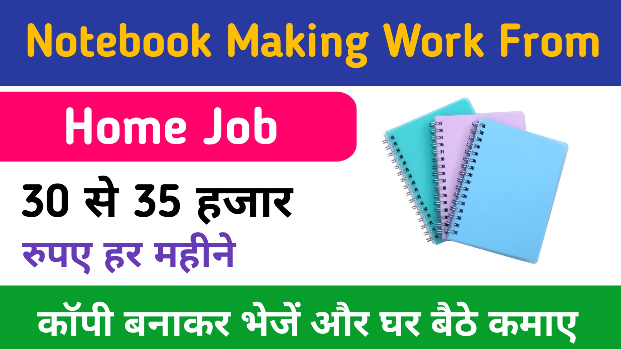 Notebook Making Work from Home Job 2024: नोटबुक मेकिंग से कमाए 30 से 35 हजार रुपए हर महीना, यहां देखें आवेदन प्रक्रिया